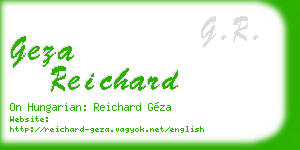 geza reichard business card