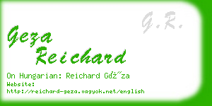 geza reichard business card